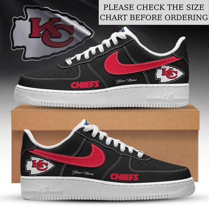 FLASH SALE - NEW CUSTOMIZED NFL01 KCC KANSAS CITY CHIEFS AF1 SHOES