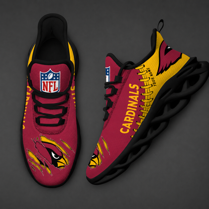 FINAL SALE - NEW CUSTOMIZED NFL20 ARC ARIZONA CARDINALS UNISEX MAX SOUL SHOES