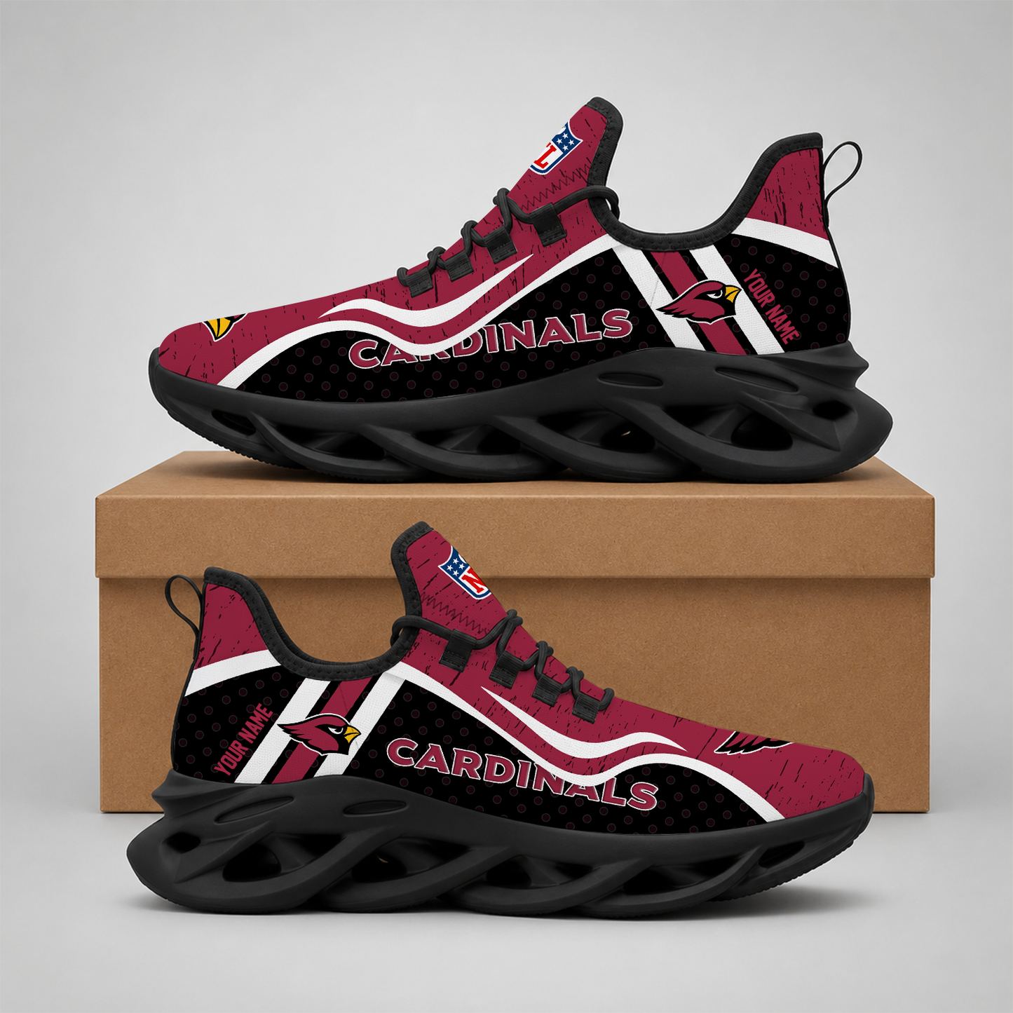 LIMITED EDITION - NEW CUSTOMIZED NFL20 ARC ARIZONA CARDINALS MAX SOUL SHOES