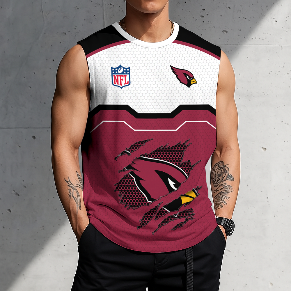 FINAL SALE - NEW CUSTOMIZED NFL20 ARC ARIZONA CARDINALS MEN'S GYM SHIRT