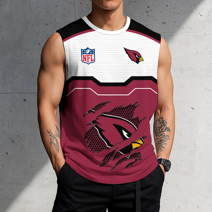 FINAL SALE - NEW CUSTOMIZED NFL20 ARC ARIZONA CARDINALS MEN'S GYM SHIRT