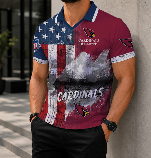 FINAL SALE - NEW CUSTOMIZED NFL20 ARC ARIZONA CARDINALS POLO SHIRT