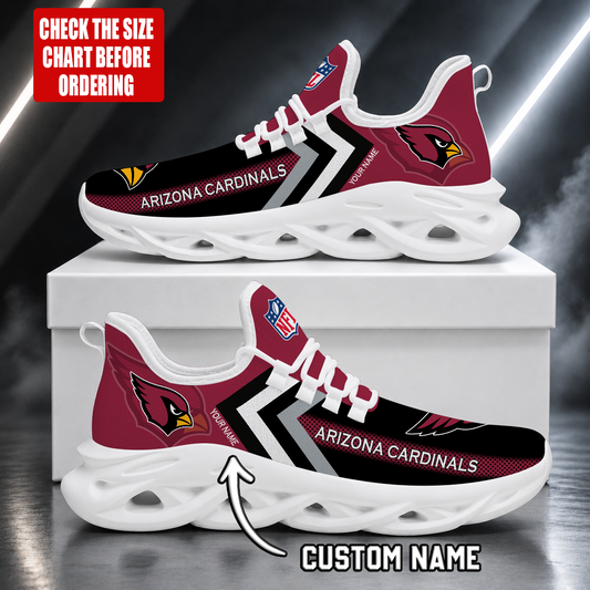 FINAL SALE - NEW CUSTOMIZED NFL20 ARC ARIZONA CARDINALS UNISEX MAX SOUL SHOES