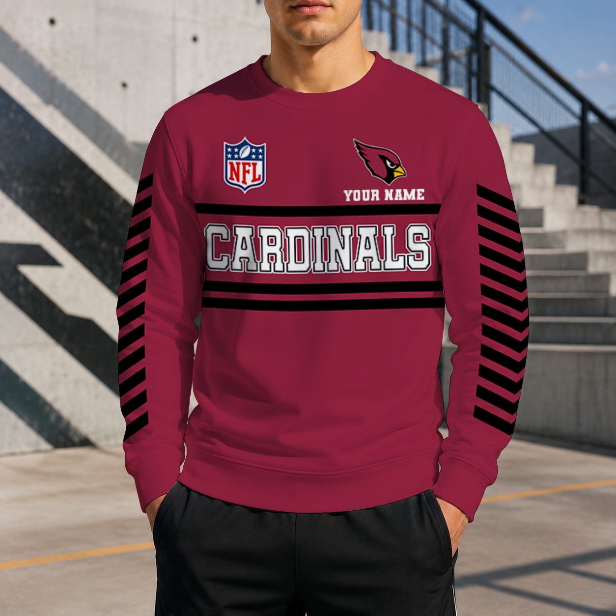 FINAL SALE - NEW CUSTOMIZED NFL20 ARC ARIZONA CARDINALS UNISEX SWEATSHIRT