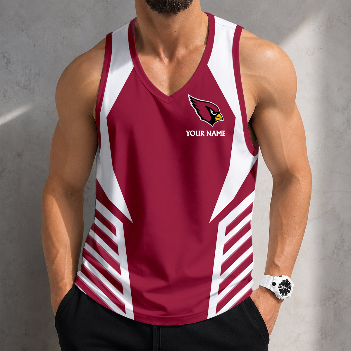 LIMITED EDITION - NEW CUSTOMIZED NFL20 ARC ARIZONA CARDINALS TANK TOP