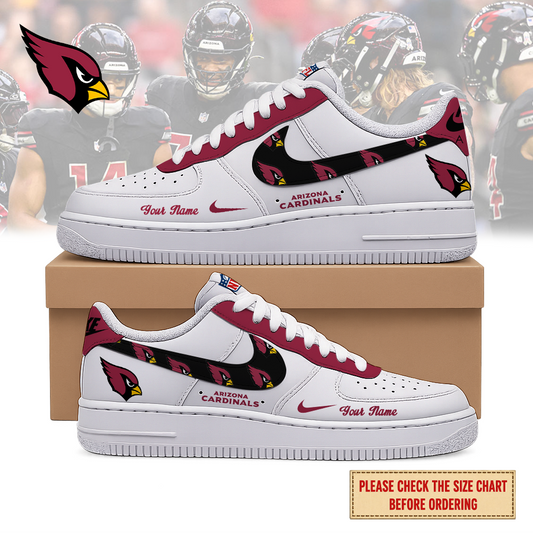 VIRAL EDITION - NEW CUSTOMIZED NFL20 ARC ARIZONA CARDINALS AF1 SHOES