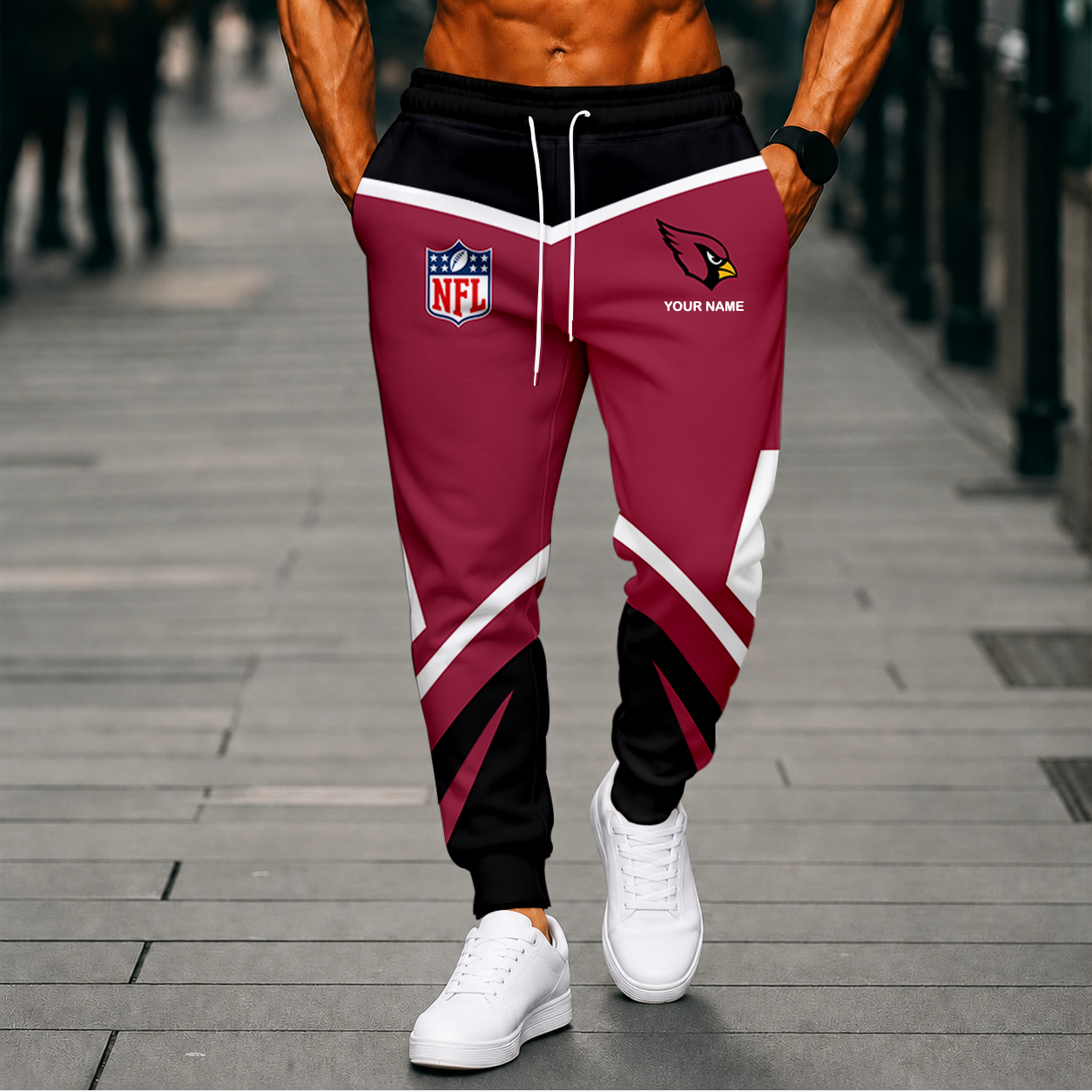 FINAL SALE - NEW CUSTOMIZED NFL20 ARC ARIZONA CARDINALS SWEATPANTS