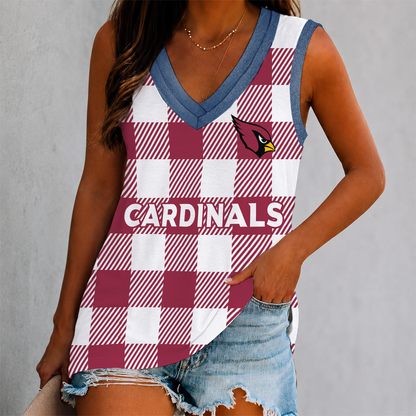 FLASH SALE - NEW CUSTOMIZED NFL20 ARC ARIZONA CARDINALS WOMEN'S V-NECK TANK TOP