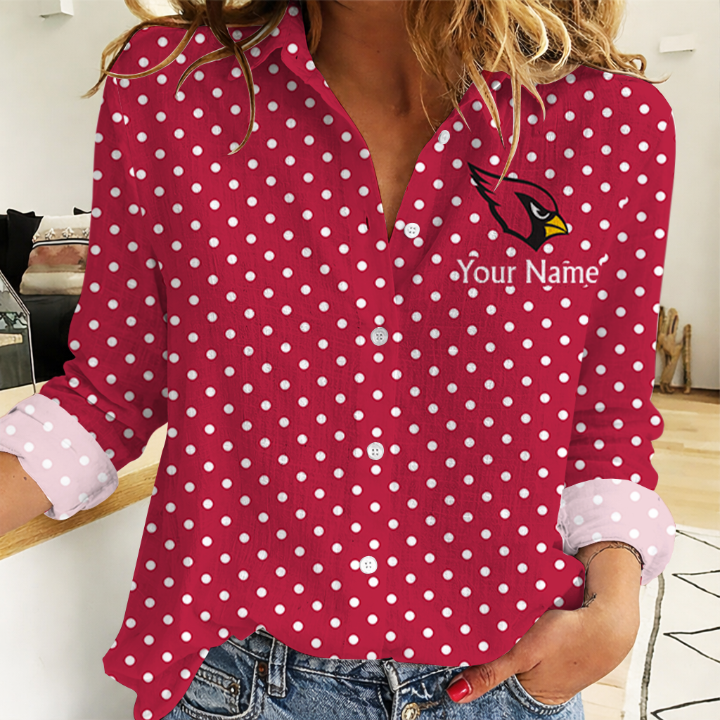 SPECIAL EDITION - NEW CUSTOMIZED NFL20 ARC ARIZONA CARDINALS WOMEN CASUAL SHIRT