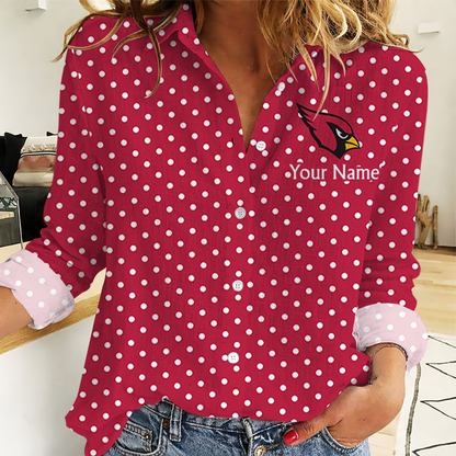 SPECIAL EDITION - NEW CUSTOMIZED NFL20 ARC ARIZONA CARDINALS WOMEN CASUAL SHIRT