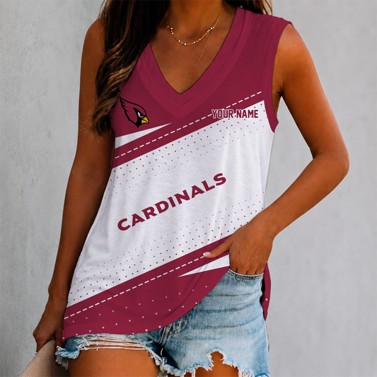 VIRAL EDITION - NEW CUSTOMIZED NFL20 ARC ARIZONA CARDINALS WOMEN'S V-NECK TANK TOP