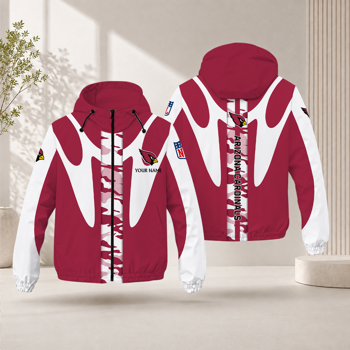 FLASH SALE - NEW CUSTOMIZED NFL20 ARC ARIZONA CARDINALS WINDBREAKER JACKET