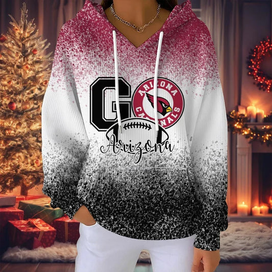 SPECIAL EDITION - NEW CUSTOMIZED NFL20 ARC ARIZONA CARDINALS RIBBED HOODIE & SWEATSHIRT