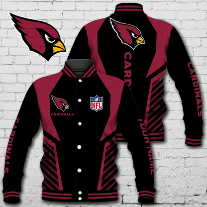 LIMITED EDITION - NEW CUSTOMIZED NFL20 ARC ARIZONA CARDINALS SATIN VARSITY & BASEBALL JACKET