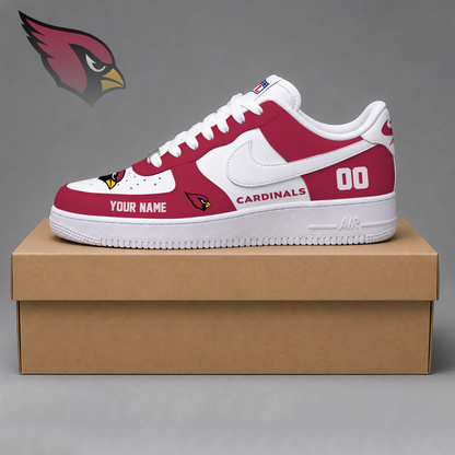 ELITE EDITION - NEW CUSTOMIZED NFL20 ARC ARIZONA CARDINALS AF1 SHOES