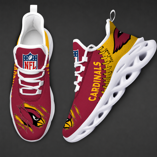 FINAL SALE - NEW CUSTOMIZED NFL20 ARC ARIZONA CARDINALS UNISEX MAX SOUL SHOES
