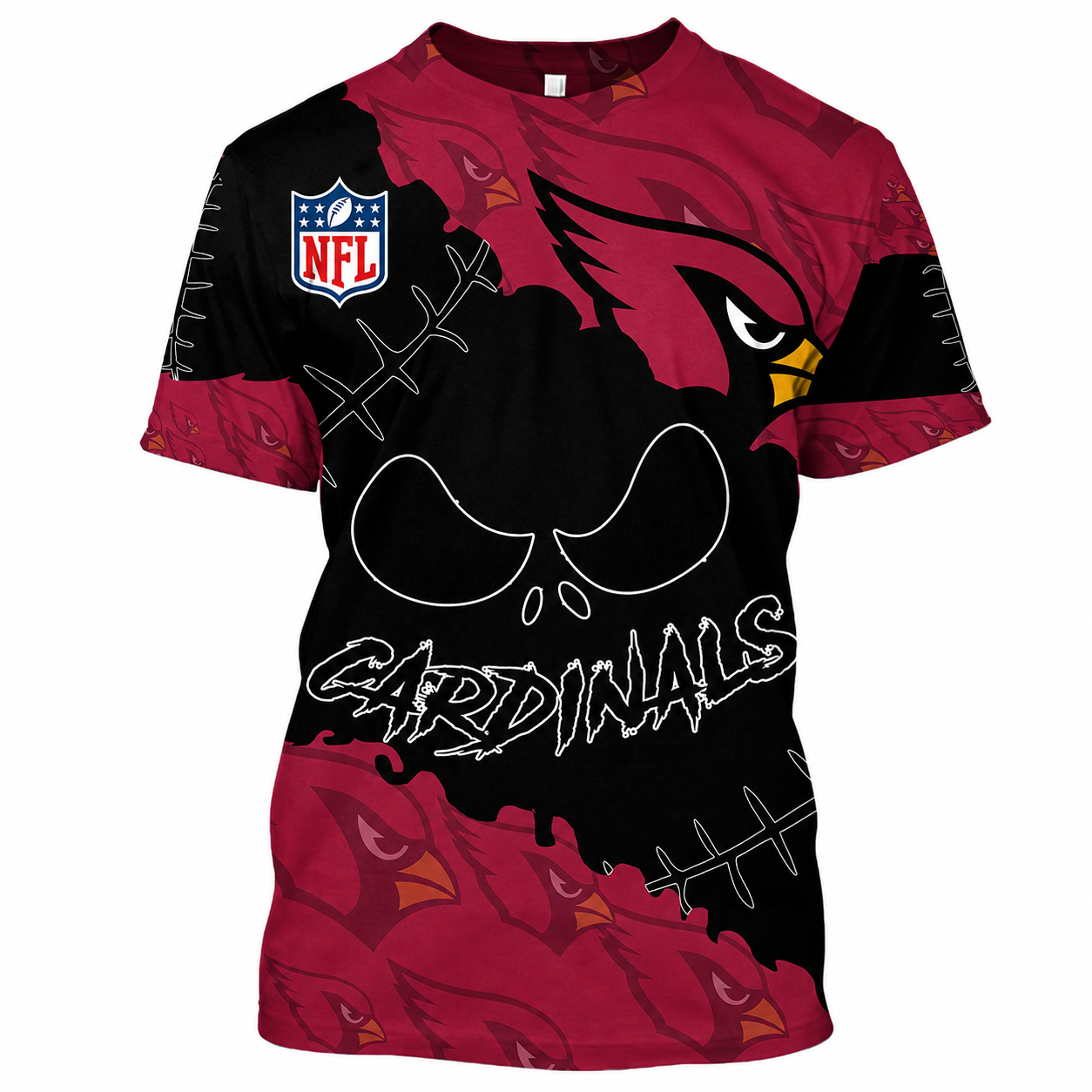 SPECIAL EDITION - NEW CUSTOMIZED NFL20 ARC ARIZONA CARDINALS HALLOWEEN SKULL APPAREL FOR FANS