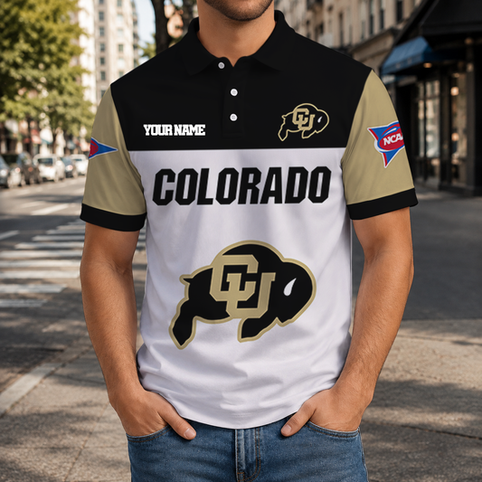 SPECIAL OFFER - NEW CUSTOMIZED NCAA FBS20 CRB COLORADO BUFFALOES POLO SHIRT, ZIP POLO SHIRT & T-SHIRTS