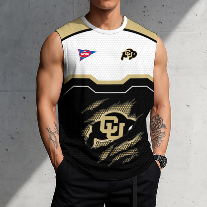 SPECIAL EDITION - NEW CUSTOMIZED NCAA FBS20 CRB COLORADO BUFFALOES MEN'S GYM SHIRT