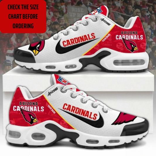 LIMITED EDITION - NEW CUSTOMIZED NFL20 ARC ARIZONA CARDINALS AIR MAX PLUS SNEAKERS
