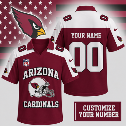 HOT DEAL - NEW CUSTOMIZED NFL20 ARC ARIZONA CARDINALS POLO SHIRT
