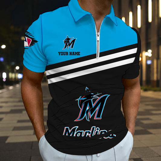 HOT DEAL - NEW CUSTOMIZED MLB20 MMS MIAMI MARLINS T-SHIRT, POLO SHIRT, ZIP POLO SHIRT, SWEATSHIRT, HOODIE & ZIP HOODIE