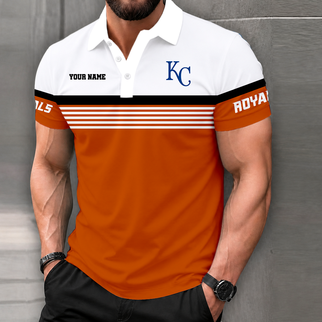 LIMITED EDITION - NEW CUSTOMIZED MLB19 KCR KANSAS CITY ROYALS POLO SHIRT