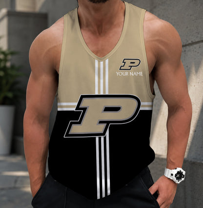 SPECIAL EDTION - NEW CUSTOMIZED NCAA MAM20 PUB PURDUE BOILERMAKERS STRAPPY UNISEX TANK TOP