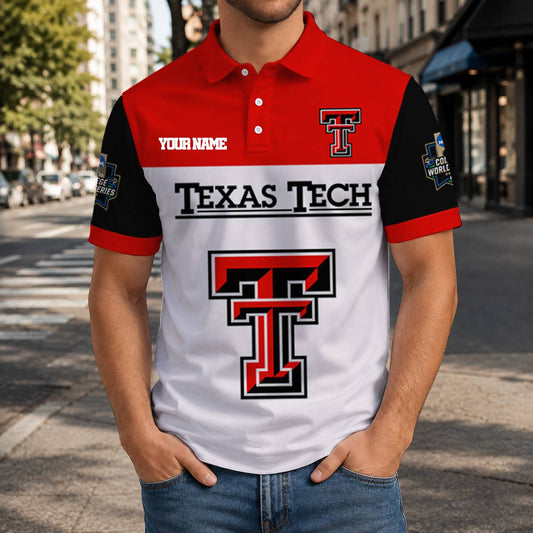 LIMITED EDITION - NEW CUSTOMIZED NCAA CWS20 TRR TEXAS TECH RED RAIDERS T-SHIRT, POLO SHIRT, ZIP POLO SHIRT, SWEATSHIRT, HOODIE & ZIP HOODIE