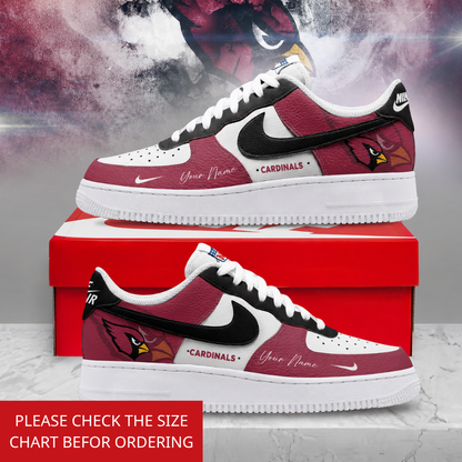FINAL SALE - NEW CUSTOMIZED NFL20 ARC ARIZONA CARDINALS AF1 SHOES
