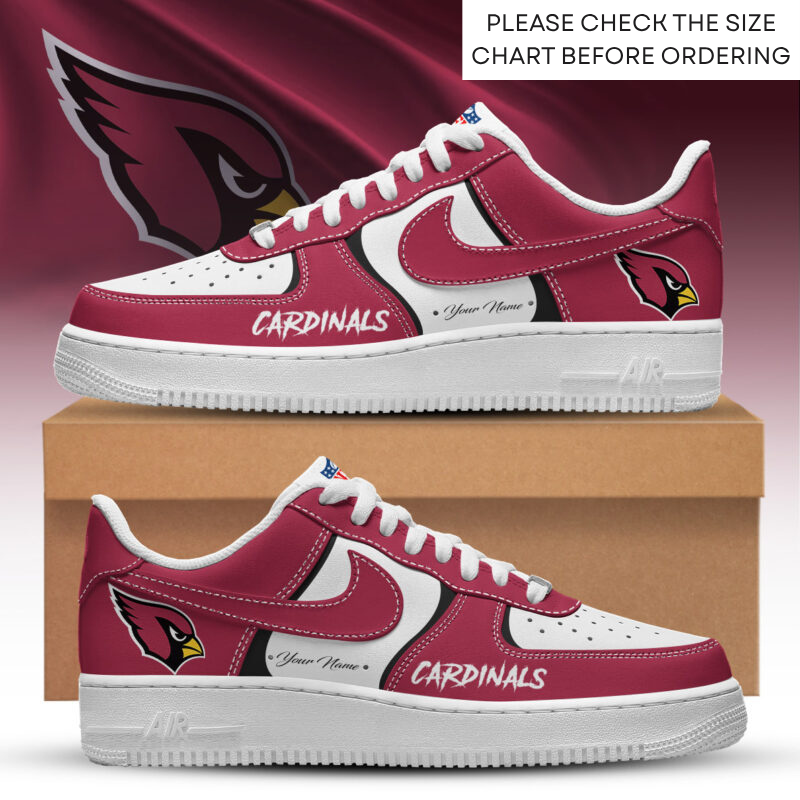 LIMITED EDITION - NEW CUSTOMIZED NFL20 ARC ARIZONA CARDINALS AF1 SHOES