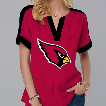 FINAL SALE - NEW CUSTOMIZED NFL20 ARC ARIZONA CARDINALS V-NECK FEMALE SHIRT