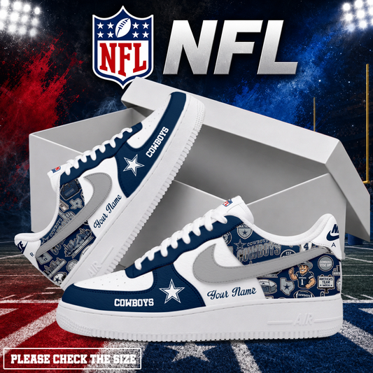 FINAL SALE - NEW CUSTOMIZED NFL21 DCB DALLAS COWBOYS AF1 SHOES