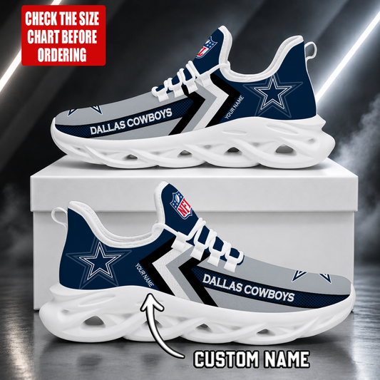 FINAL SALE - NEW CUSTOMIZED NFL21 DCB DALLAS COWBOYS UNISEX MAX SOUL SHOES