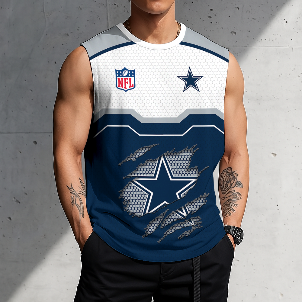 FINAL SALE - NEW CUSTOMIZED NFL21 DCB DALLAS COWBOYS MEN'S GYM SHIRT