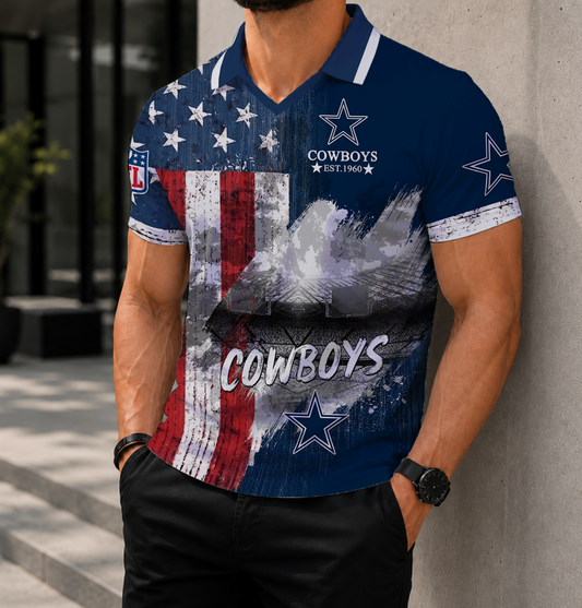 FINAL SALE - NEW CUSTOMIZED NFL21 DCB DALLAS COWBOYS POLO SHIRT