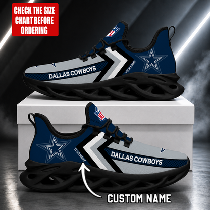 FINAL SALE - NEW CUSTOMIZED NFL21 DCB DALLAS COWBOYS UNISEX MAX SOUL SHOES