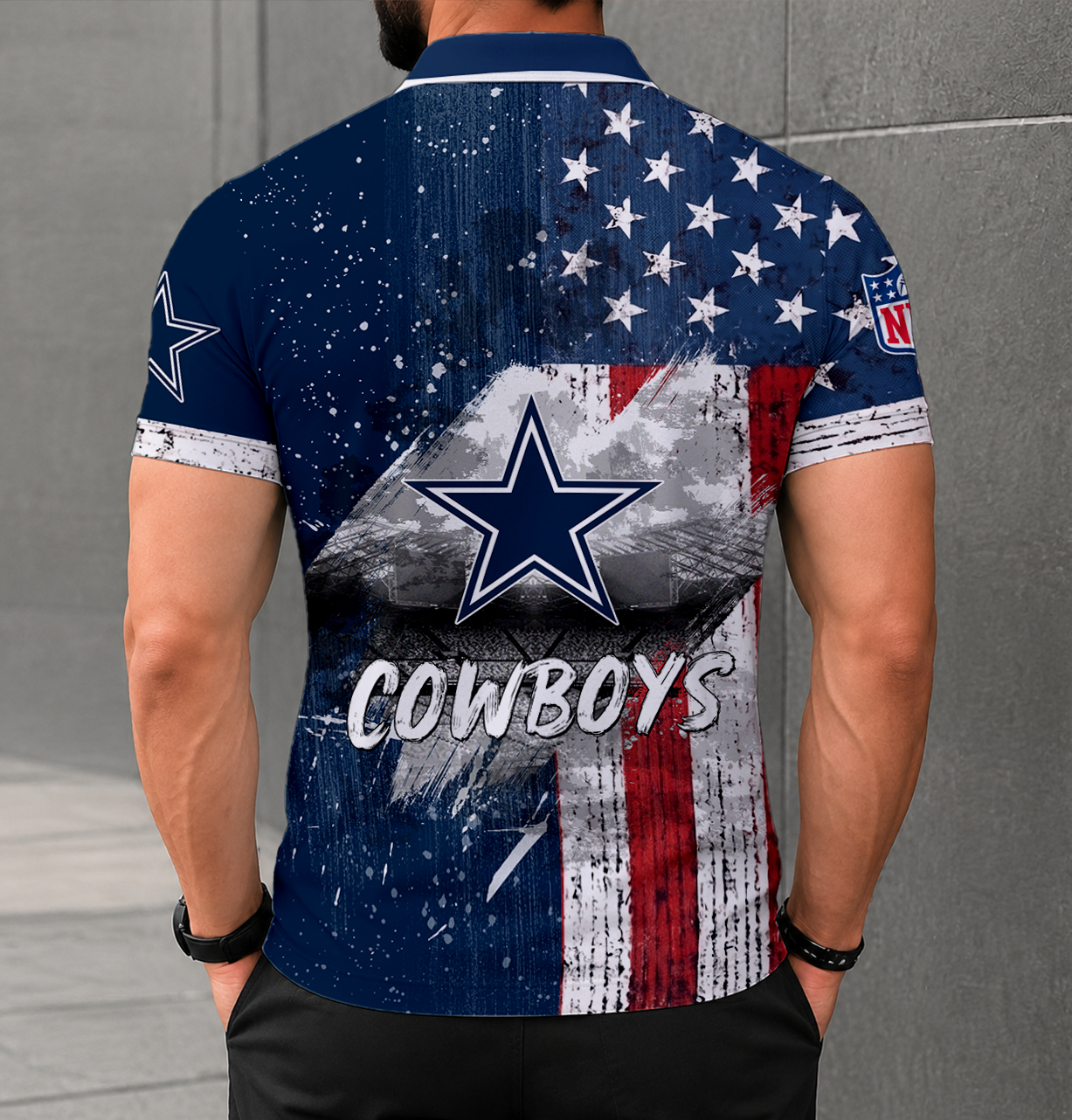 FINAL SALE - NEW CUSTOMIZED NFL21 DCB DALLAS COWBOYS POLO SHIRT