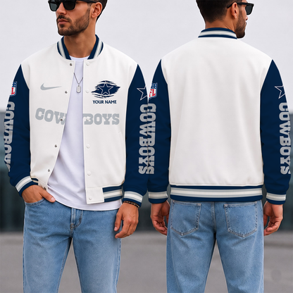 SPECIAL EDITION - NEW CUSTOMIZED NFL21 DCB DALLAS COWBOYS SATIN VARSITY & BASEBALL JACKET