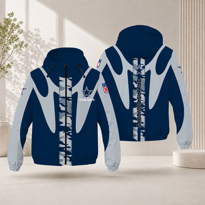 FLASH SALE - NEW CUSTOMIZED NFL21 DCB DALLAS COWBOYS WINDBREAKER JACKET