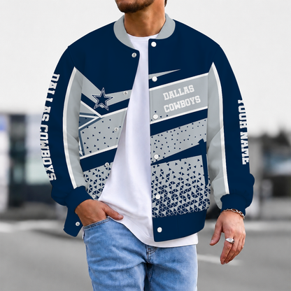 FLASH SALE - NEW CUSTOMIZED NFL21 DCB DALLAS COWBOYS SATIN VARSITY & BASEBALL JACKET