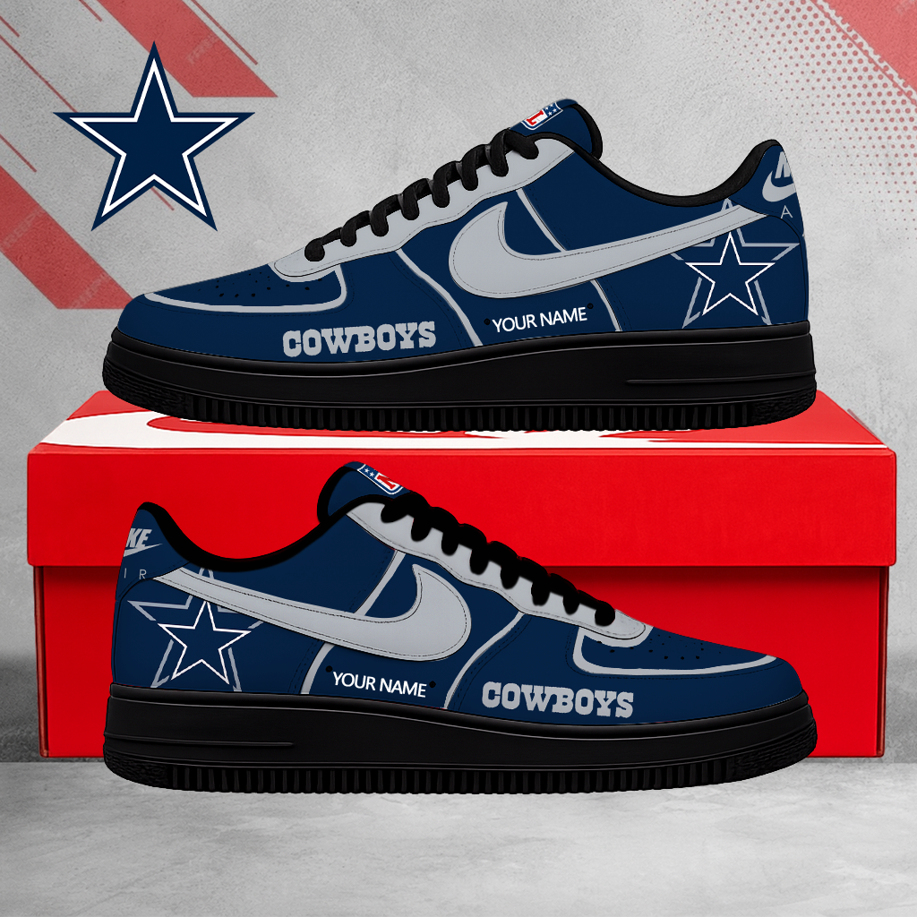 EXCLUSIVE EDITION - NEW CUSTOMIZED NFL21 DCB DALLAS COWBOYS AF1 SHOES