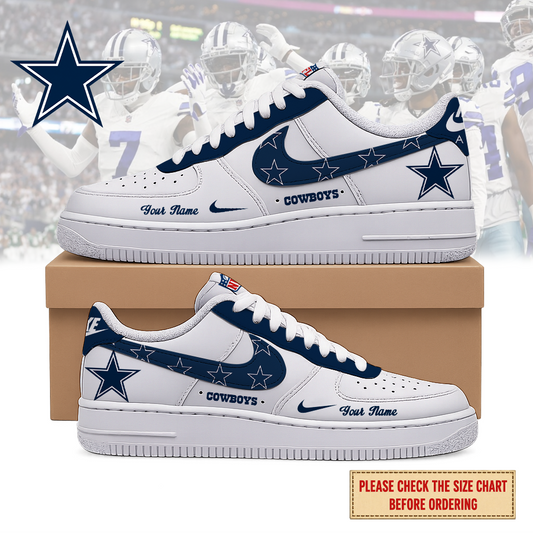 VIRAL EDITION - NEW CUSTOMIZED NFL21 DCB DALLAS COWBOYS AF1 SHOES