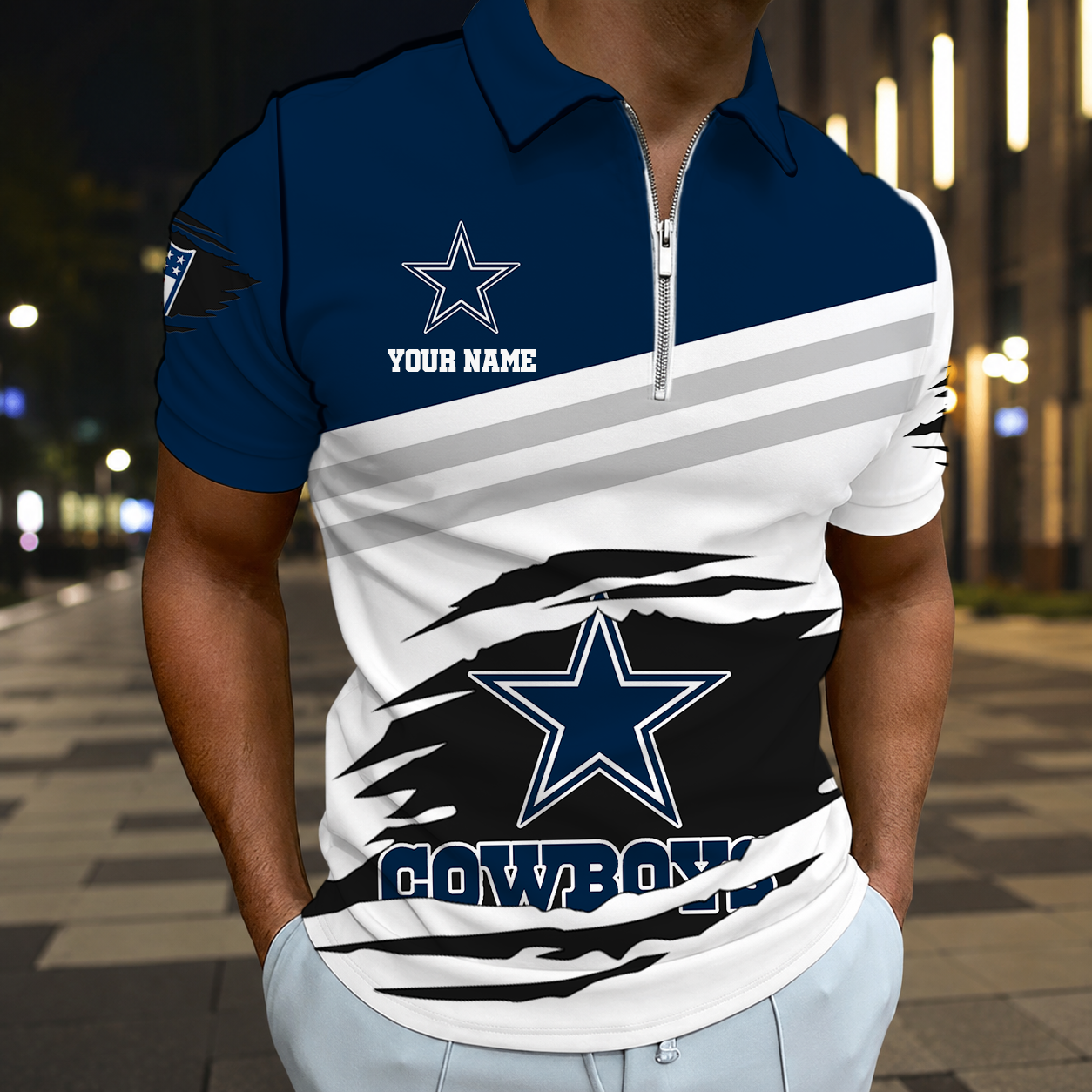 FINAL SALE - NEW CUSTOMIZED NFL21 DCB DALLAS COWBOYS T-SHIRT, POLO SHIRT, ZIP POLO SHIRT, SWEATSHIRT, HOODIE & ZIP HOODIE