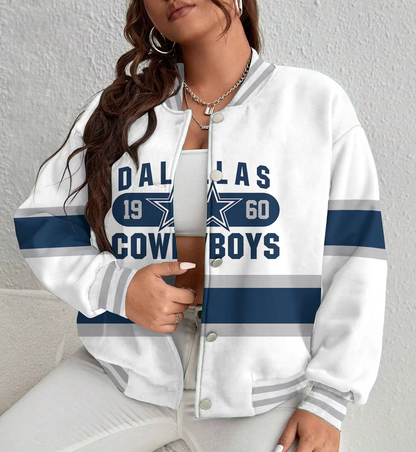 FINAL SALE - NEW CUSTOMIZED NFL21 DCB DALLAS COWBOYS SATIN VARSITY & BASEBALL JACKET