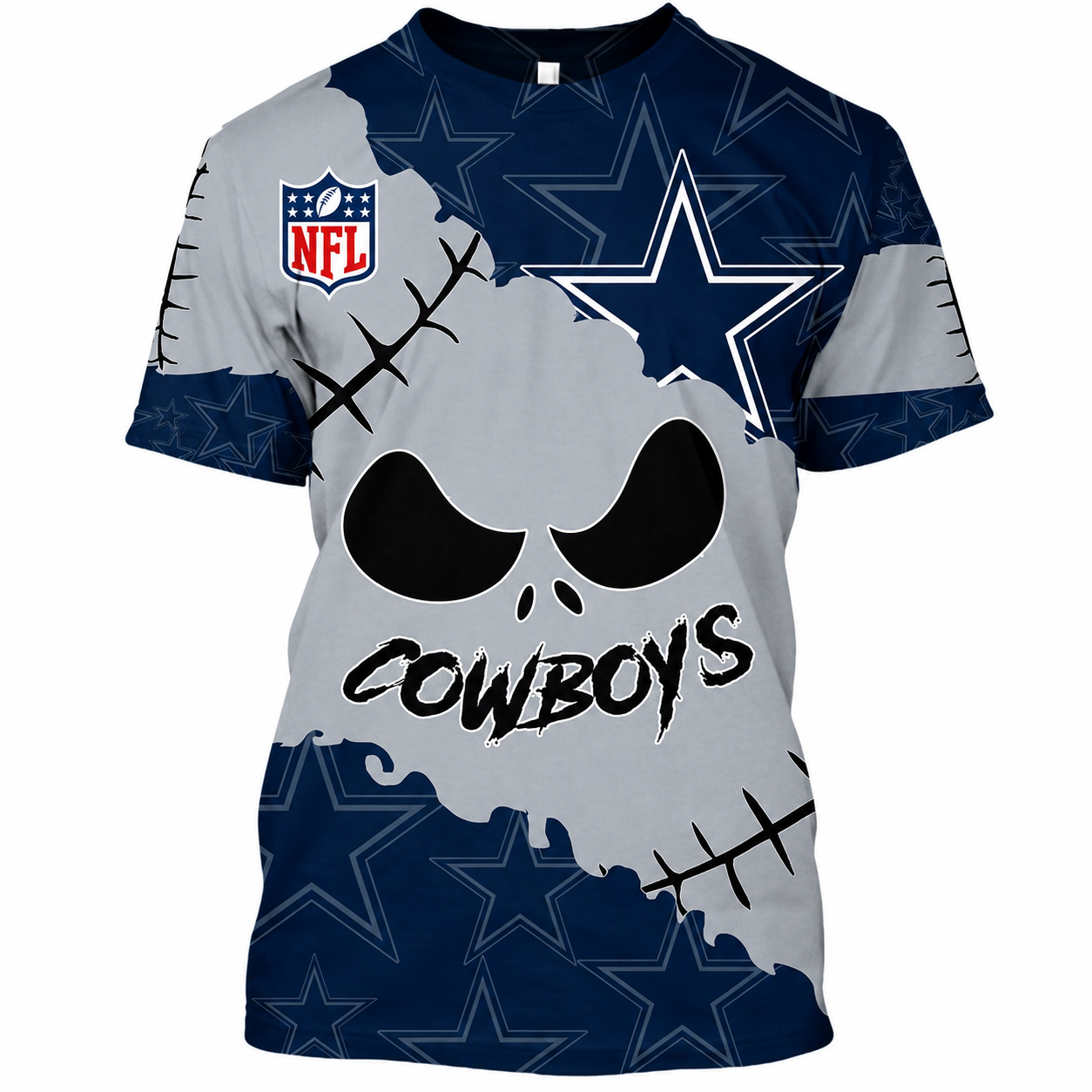 SPECIAL EDITION - NEW CUSTOMIZED NFL21 DCB DALLAS COWBOYS HALLOWEEN SKULL APPAREL FOR FANS