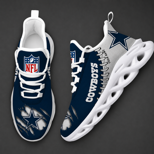 FINAL SALE - NEW CUSTOMIZED NFL21 DCB DALLAS COWBOYS UNISEX MAX SOUL SHOES