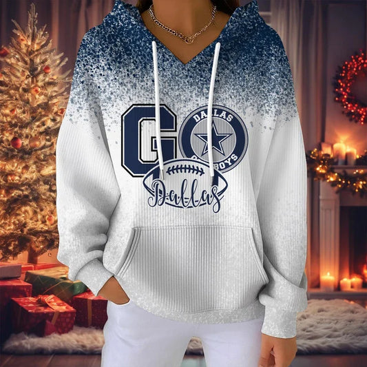 SPECIAL EDITION - NEW CUSTOMIZED NFL21 DCB DALLAS COWBOYS RIBBED HOODIE & SWEATSHIRT