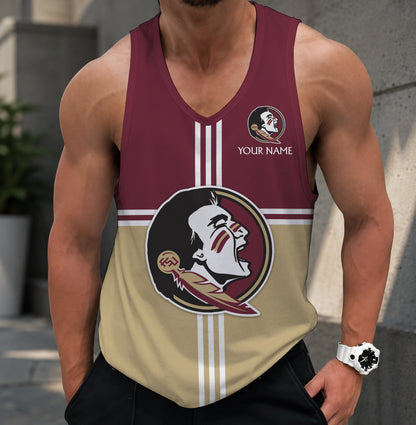 VIRAL EDITION - NEW CUSTOMIZED NCAA FBS21 FLS FLORIDA STATE SEMINOLES UNISEX TANK TOP