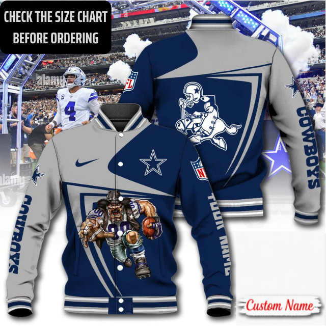 LIMITED EDITION - NEW CUSTOMIZED NFL21 DCB DALLAS COWBOYS SATIN VARSITY & BASEBALL JACKET